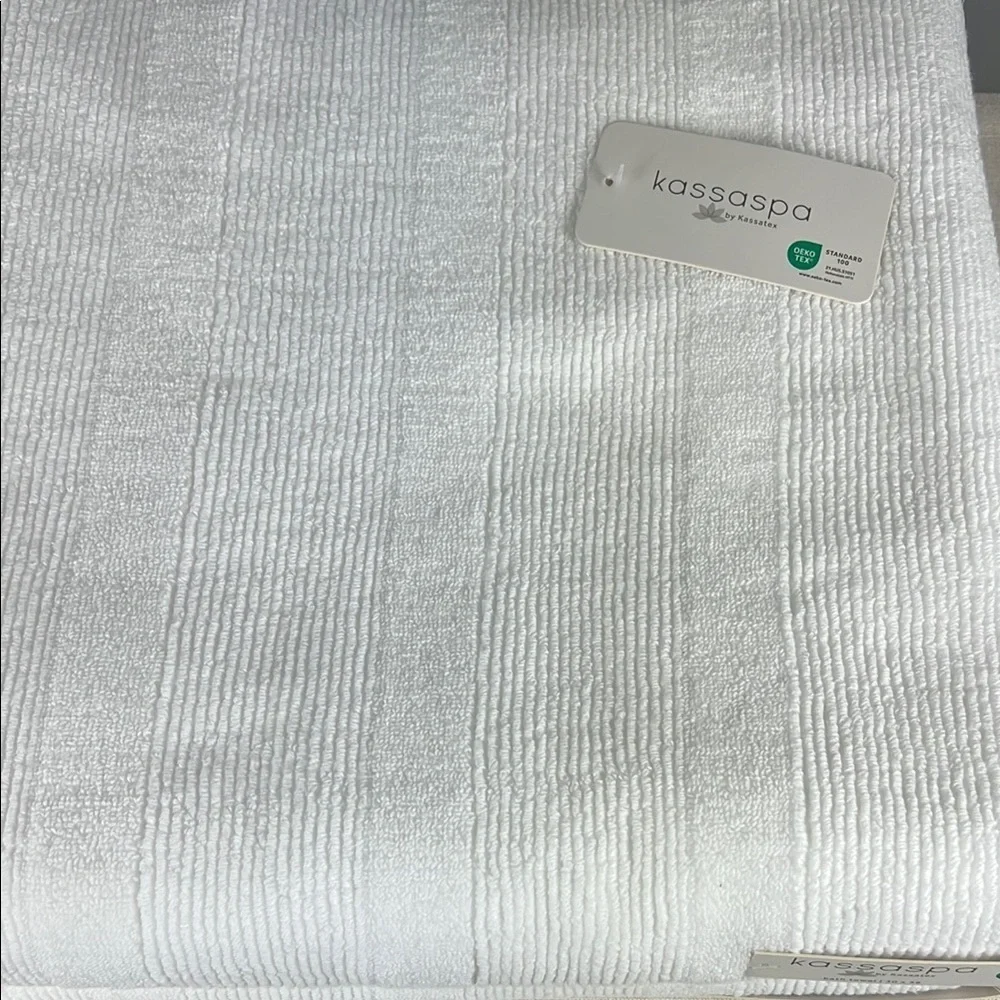 Kassa Spa White Bath Towel Set 100% Cotton 2 Bath Set of 2 NEW